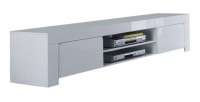 Mobile TV con 2 ante, collezione FOLOMI, colore bianco lucido lacato.
