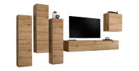 Ensemble de meubles de salon design collection SWITCH III. Coloris chêne Wotan.