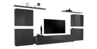 Wohnzimmermöbel-Set SWITCH IV im Design, glänzend grau.
