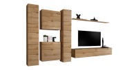 Ensemble de meubles design de salon SWITCH VI. Coloris chêne Wotan.