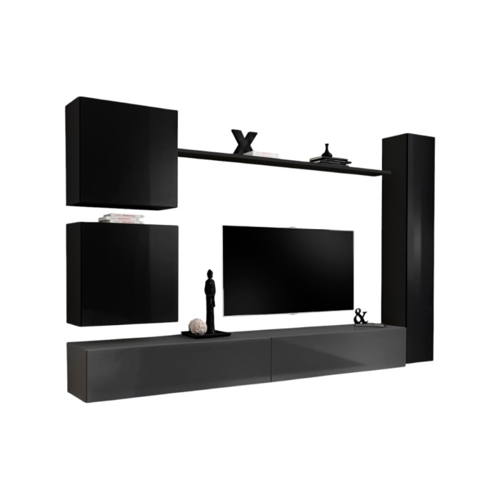 Wohnzimmer-Wandmöbel-Set...