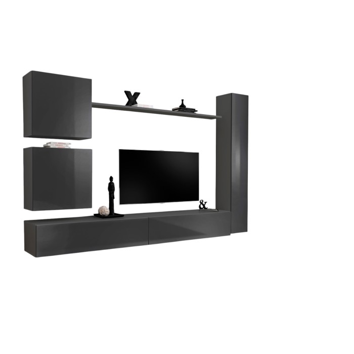 Wohnzimmer-Wandmöbel-Set...