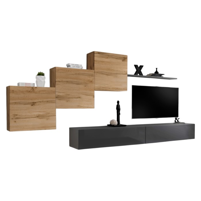 Wohnzimmer-Wandmöbelset...