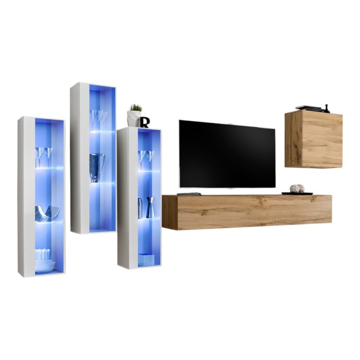 Wohnzimmer-Wandmöbel-Set...