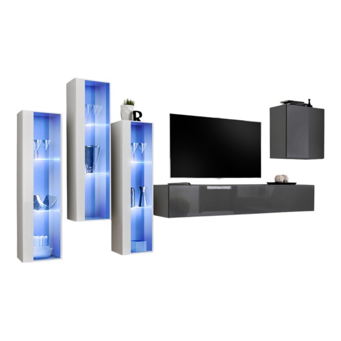 Wohnzimmer-Wandmöbel-Set...