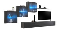 Ensemble meubles de salon SWITCH XX design, coloris gris brillant.