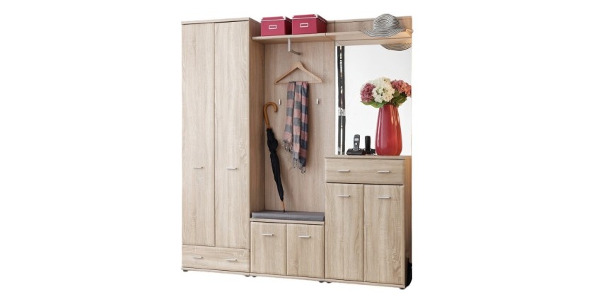 Mueble de entrada - ARIA 3 - Color roble