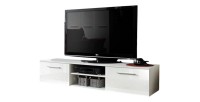 TV-Möbel Design Kollektion BONOO 180 cm. Farbe Weiß, Hochglanz-Finish.
