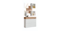 Meuble d'entrée - TORTH 5 - Coloris chêne et blanc