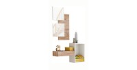 Inkomhalmeubel TORTH 1 - Complete set - Kleur eiken en wit - Modern en praktisch design