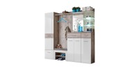 Meuble d'entrée - ONYX 4 - Coloris chêne et blanc