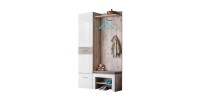 Meuble d'entrée design pour votre entrée collection ONYX 1coloris chêne et blanc