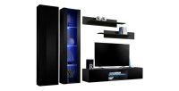 <h1>TV-Möbel Set FLY O4 – LED – Schwarz – Hängendes Designermöbel – Modernes Wohnzimmer</h1>