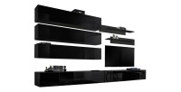Ensemble de meubles suspendus collection FLY J1 . Coloris noir.
