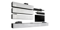 Ensemble de meubles suspendus collection FLY J1 . Coloris noir et blanc.