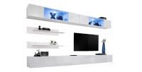 Ensemble de meubles suspendus avec LEDS coloris blanc. Collection FLY. C