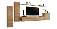 Ensemble de meubles de salon collection SWITCH I design, coloris chêne Wotan.