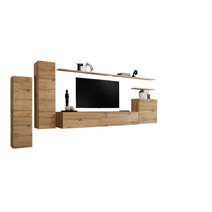 Ensemble de meubles de salon collection SWITCH I design, coloris chêne Wotan.