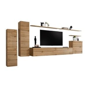 Ensemble de meubles de salon collection SWITCH I design, coloris chêne Wotan.