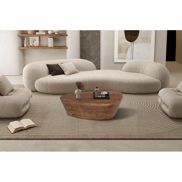 Tavolino basso in legno massiccio collezione BALI - Stile etnico e design