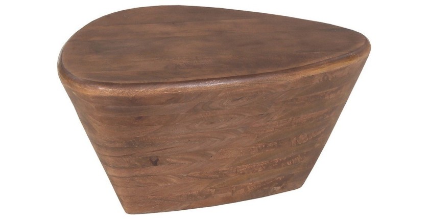 Mesa baja pequeña modelo en madera maciza colección BALI - Estilo étnico y diseño.