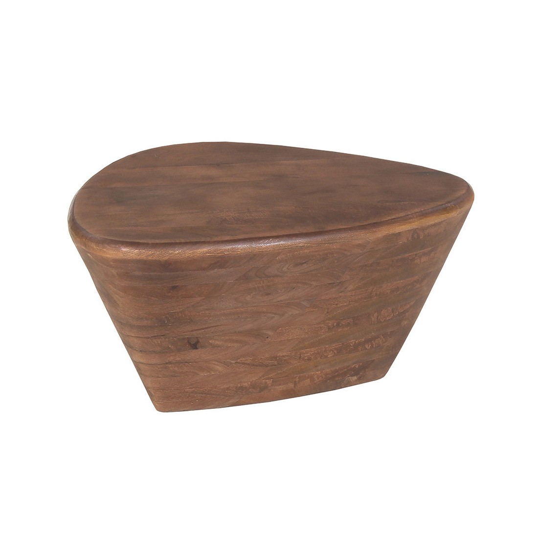 Mesa baja pequeña modelo en madera maciza colección BALI - Estilo étnico y diseño.