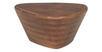 Mesa baja pequeña modelo en madera maciza colección BALI - Estilo étnico y diseño.