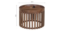 Set de deux tables basses rondes en bois massif collection CANYON