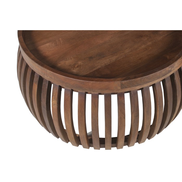Set de dos mesas bajas redondas de madera maciza colección MANGO