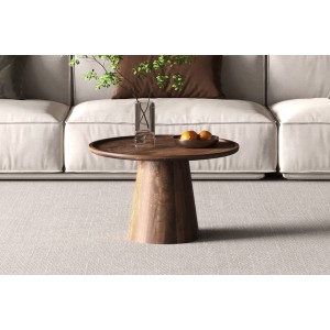 Ronde salontafel van massief hout uit de JAKARTA-collectie - Etnische stijl en design - Diameter 65cm