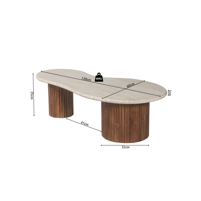 Houten salontafel collectie DELHI - Etnische stijl en design