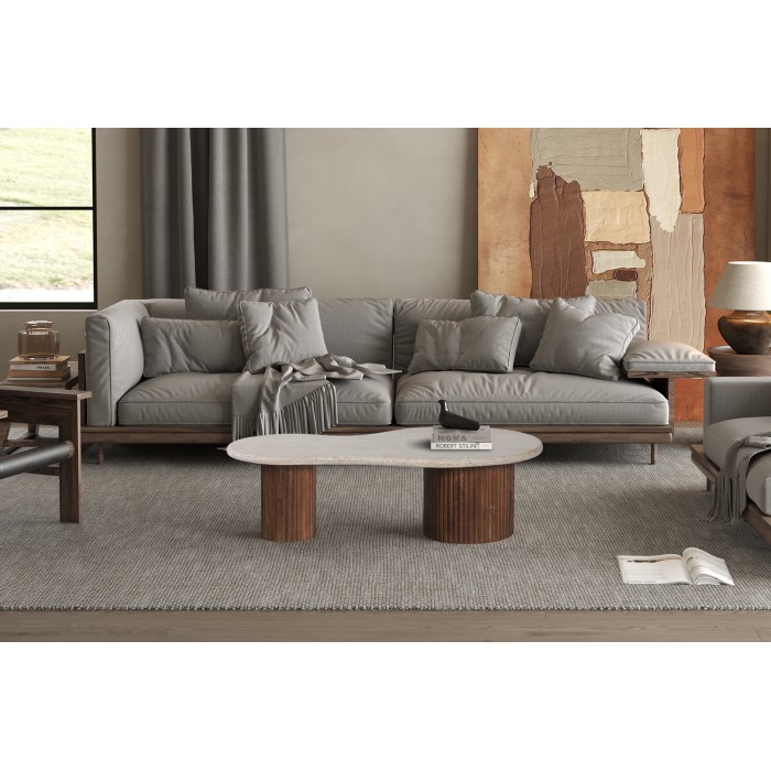 Table basse en bois massif collection DELHI - Style ethnique et design