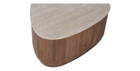 Mesa baja de madera maciza colección DELHI 100cm - Estilo étnico y diseño