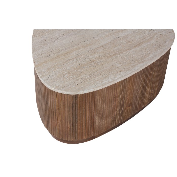 Mesa baja de madera maciza colección DELHI 100cm - Estilo étnico y diseño