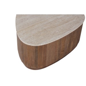Mesa baja de madera maciza colección DELHI 100cm - Estilo étnico y diseño