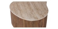 Tavolino basso in legno massiccio collezione DELHI 80cm - Stile etnico e design