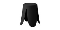 Tabouret OSTIN coloris noir, grâce a son design atypique il s'adapte a tous types de salon