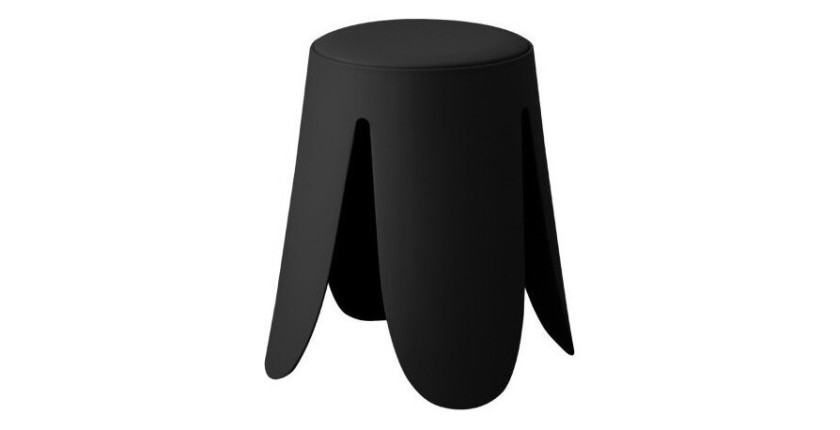 Tabouret OSTIN coloris noir, grâce a son design atypique il s'adapte a tous types de salon