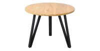 Table basse SANTIAGO en bois et pieds en métal. Idéal pour votre salon.