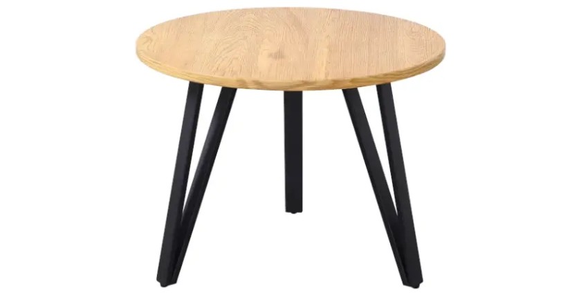 Table basse SANTIAGO en bois et pieds en métal. Idéal pour votre salon.