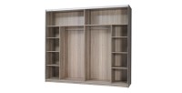 Armoire, garde robe ROMI deux portes coulissantes 200 cm, coloris dab canyon. Meuble design