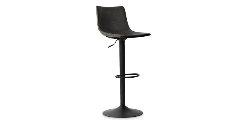 Tabouret de bar style vintage coloris noir. Collection SOUL