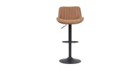 Tabouret de bar style vintage coloris cognac. Collection FERNAND