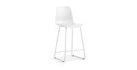 Sgabello da bar 'Mario' PP Bianco, dimensioni: H100.5 x L51 x P44cm