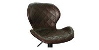 Tabouret de bar style vintage coloris brun foncé. Collection MABEL