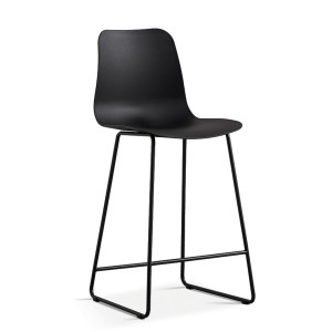 Silla de mostrador ''Mario'' PP Negra, dimensiones: H100.5 x L51 x P44cm
