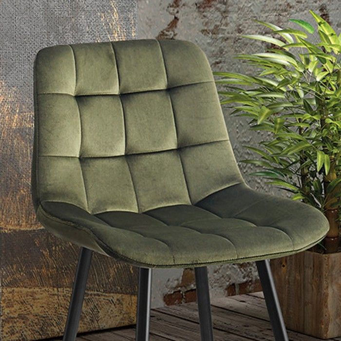 Silla de mostrador JUTE – Terciopelo verde – Patas de metal – Altura 95 cm – Estilo elegante