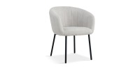 Chaise SEVILLE – Tissu beige – Pieds en métal – Hauteur 79 cm – Style contemporain