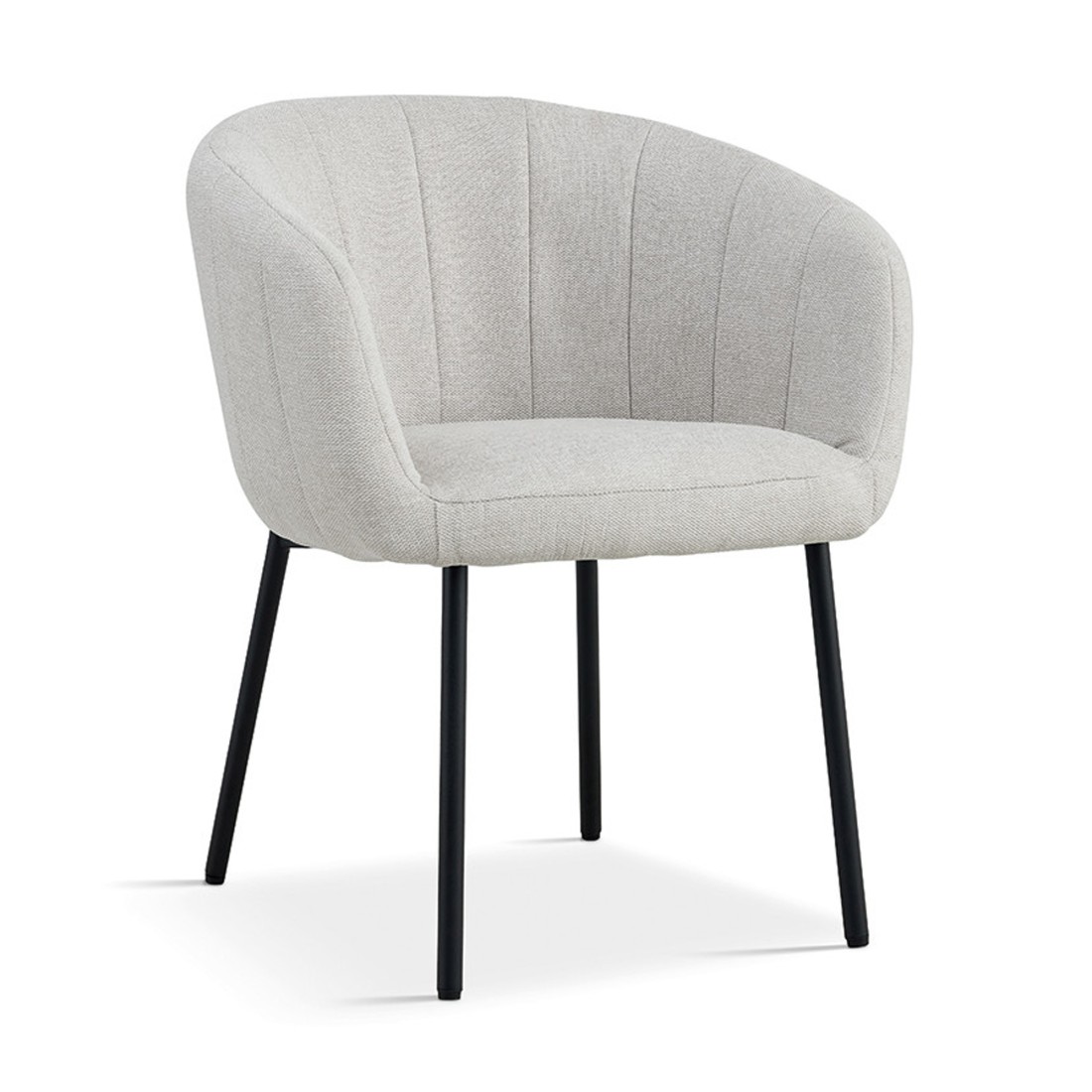 Stuhl SEVILLE – Beiger Stoff – Metallbeine – Höhe 79 cm – Zeitgenössischer Stil