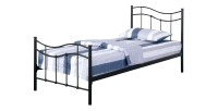 Letto ODETTE – 90x190 cm – Struttura in metallo – Rete inclusa – Stile autentico